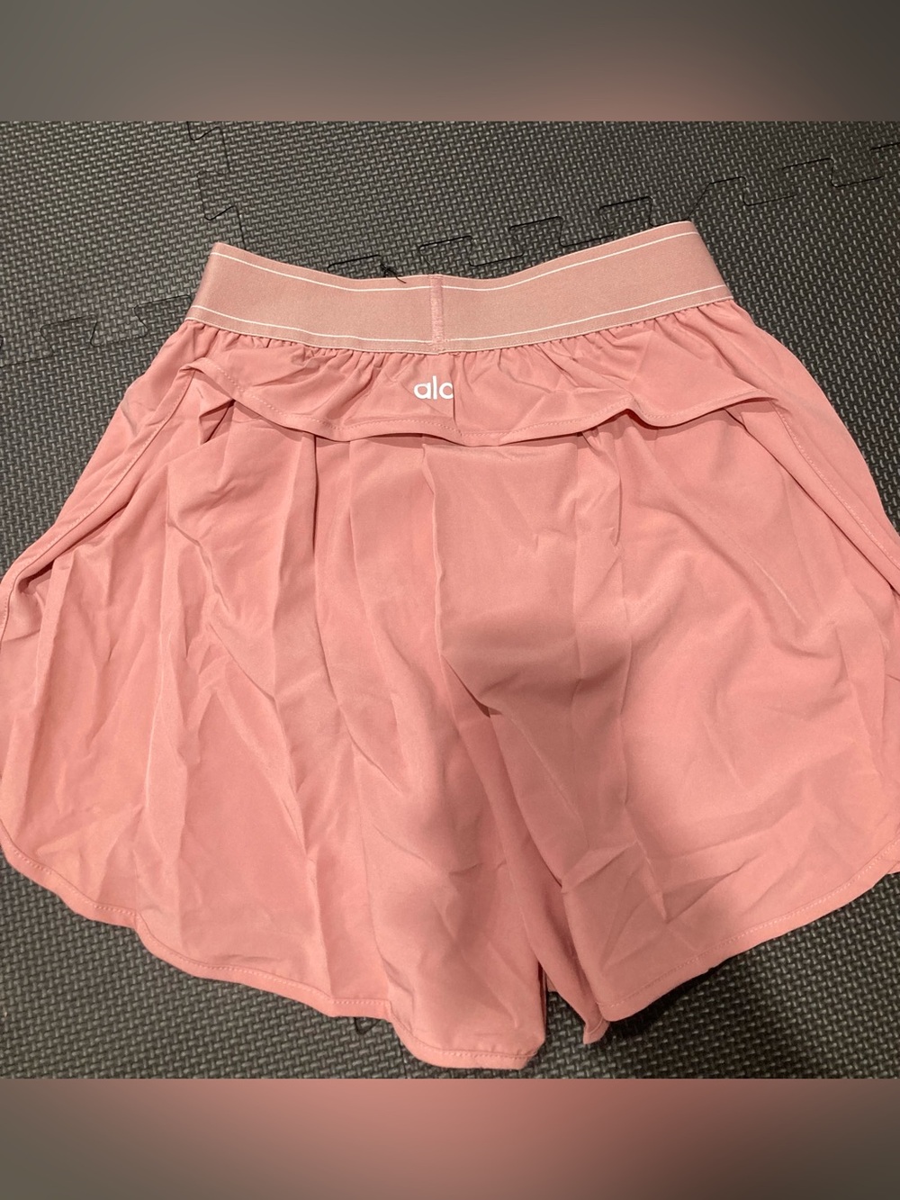 ALO Women's Pink Athletic Pull-On High-Waisted Shorts - Picture 6 of 6